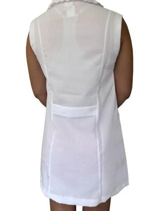 Imagem de Jaleco Feminino Branco Bordado Tecido Microfibra 960 gabardine