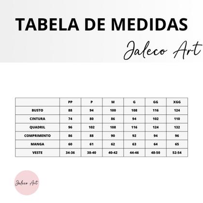 Imagem de Jaleco Feminino de Zíper Biah Bordo Jaleco Art