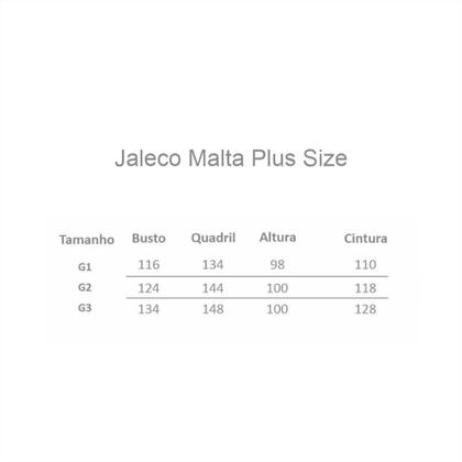 Imagem de Jaleco Feminino Malta Plus Size Branco Oxford Manga Curta