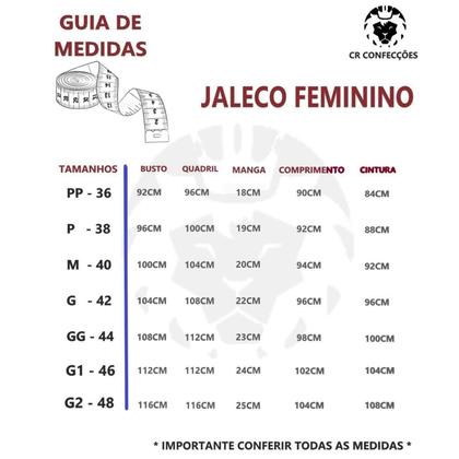 Imagem de Jaleco feminino oxford branco ziper manga curta