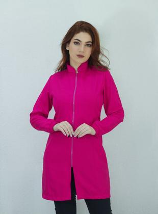 Imagem de Jaleco gola padre com punho e ziper tecido gabardine