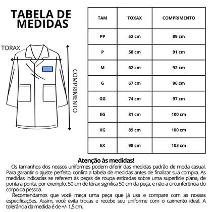 Imagem de Jaleco Guarda Pó Manga Longa Enfermagem Medico Gabardine Masculino Branco