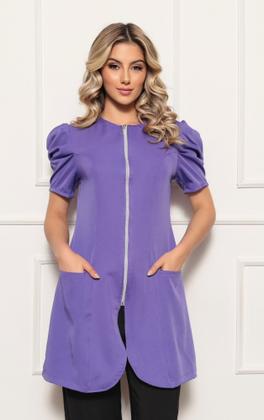 Imagem de Jaleco Manga Curta Bufante com Zíper Lily Roxo