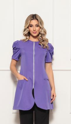 Imagem de Jaleco Manga Curta Bufante com Zíper Lily Roxo