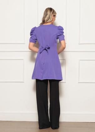 Imagem de Jaleco Manga Curta Bufante com Zíper Lily Roxo