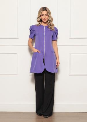 Imagem de Jaleco Manga Curta Bufante com Zíper Lily Roxo