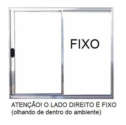 Imagem de Janela 2 Folhas Vidro Alumínio Brilhante, Branco ou Preto Linha 18 Modular