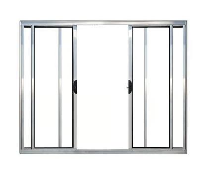 Imagem de Janela 4 Folhas Vidro Alumínio Brilhante, Branco ou Preto Linha 18 Modular