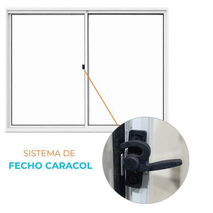 Imagem de Janela Alumínio Branco 1x1m Correr 2 Folhas Vidro Liso Resistente à Corrosão