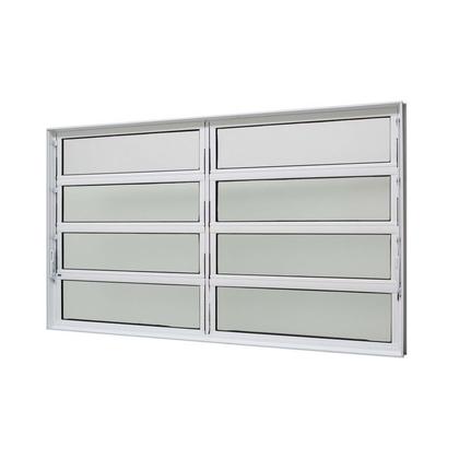 Imagem de Janela Basculante em Alumínio Branco Caribe Max 80x120x6cm 8 folhas Jap