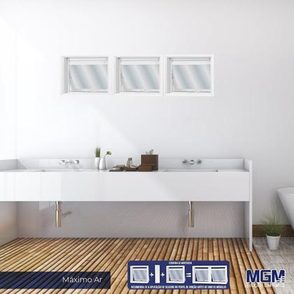 Imagem de Janela de Aço Maxim-Ar 50x50cm Minas Sul MGM Branco