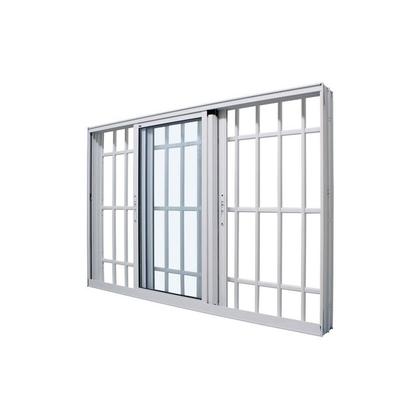 Imagem de Janela de Correr em Alumínio Branco Caribe Max 120x200x12,2cm 3 Folhas Móveis c/ Grade Jap