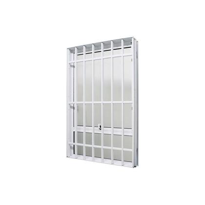 Imagem de Janela Maxim-Ar em Alumínio Branco Perfecta Max Vidro Fixo Inferior 100x80x9,5cm c/ Grade Jap