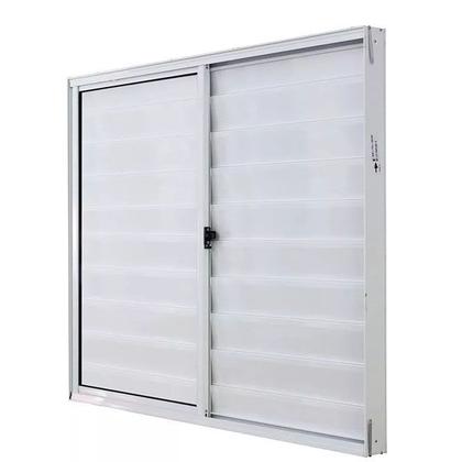 Imagem de Janela Veneziana 3 Folhas 1,20x1,20 Alumínio Branco S/g