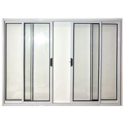 Imagem de Janela Vitro 4 Folhas 1,20x1,50 Alumínio Branco S/g