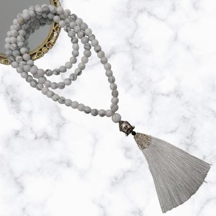 Imagem de Japamala de 108 contas - Pedra Howlita