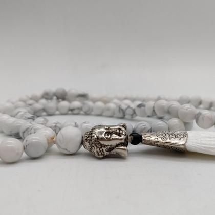 Imagem de Japamala de 108 contas - Pedra Howlita