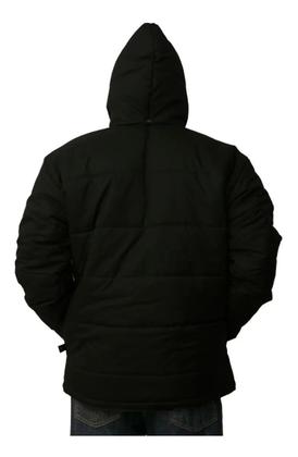 Imagem de Jaqueta Acolchoada Masculina Capuz Removível Inverno Plus Size Tamanhos 48 a 60