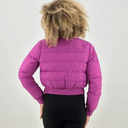 Imagem de Jaqueta Blue Rose Bomber Cropped em Nylon Feminina