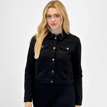 Imagem de Jaqueta Blue Rose Curta em Suede Feminina