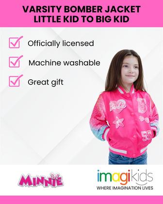 Imagem de Jaqueta Bomber Barbie Varsity Rosa - Tamanhos 14-16
