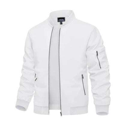 Imagem de Jaqueta Bomber Casual Leve Para Homens TACVASEN, Verão E Outono, Com Zíper Completo E Múltiplos