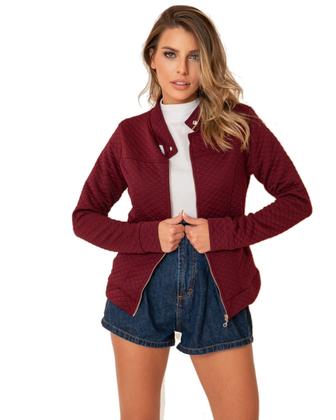 Imagem de Jaqueta Bomber Feminina Casaco Blusa Frio Casual  Metalassê