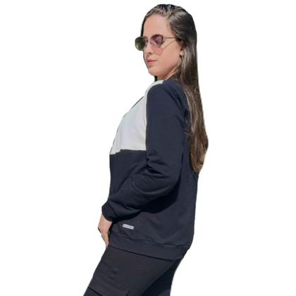 Imagem de Jaqueta Bomber Feminina Manga Longa Gola Esporte Bolso Lateral Zíper Frontal Casaco Feminino