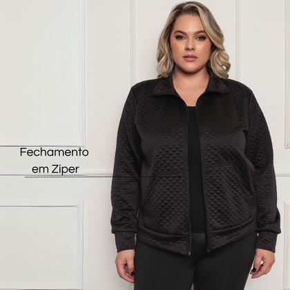Imagem de Jaqueta Bomber Plus Size Feminina Matelassê Premium Inverno