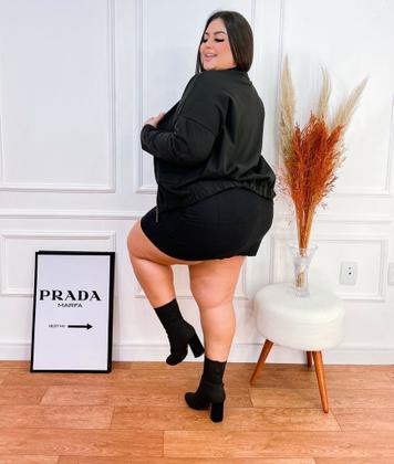 Imagem de Jaqueta Bomber Plus Size Preto