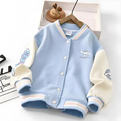 Imagem de Jaqueta Cardigan Infantil De Anime Sanrio Cinnamoroll Fantasia Cosplay Casaco De Beisebol Primavera