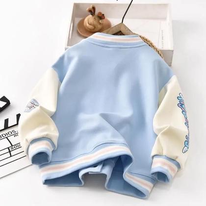 Imagem de Jaqueta Cardigan Infantil De Anime Sanrio Cinnamoroll Fantasia Cosplay Casaco De Beisebol Primavera