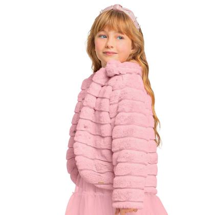 Imagem de Jaqueta Casaco Infantil Inverno Menina Pelo Strip Trick Nick