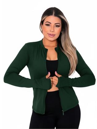 Imagem de Jaqueta Casaco UV Com Ziper Proteção FPU50 Feminino Verde