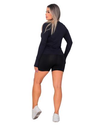Imagem de Jaqueta Casaco UV Proteção FPU50+ Com Zíper Feminino Preto