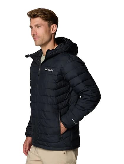 Imagem de Jaqueta Columbia Masculina Powder Lite II com Capuz Preta