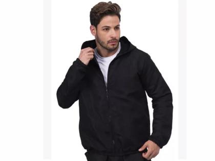 Imagem de Jaqueta Corta Vento Blusa para treinos exercícios Caminhada  Com Capuz Kit com relógio Digital K011