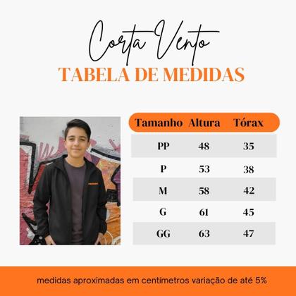 Imagem de Jaqueta Corta Vento HGMR Juvenil Preta e Laranja