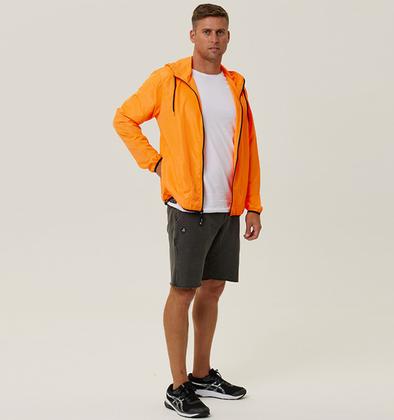 Imagem de Jaqueta Corta Vento Masculino Laranja Neon Ciclismo WSS Brasil Mountain Bike