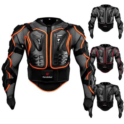 Imagem de Jaqueta de Armadura para Motociclista - Corpo Inteiro (S-4XL) - Motocross e Enduro