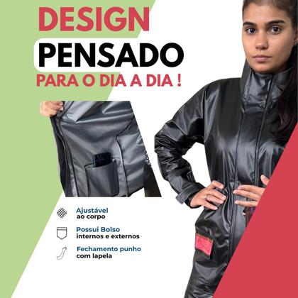 Imagem de Jaqueta De Chuva Moto Brascamp PVC Impermeável Avulsa Motoboy Motoqueiro Resistente Ajustável Com Zíper Prática Confortável Trabalho E Viagem