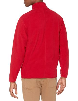 Imagem de Jaqueta de lã Amazon Essentials com zíper completo vermelha para homens XS