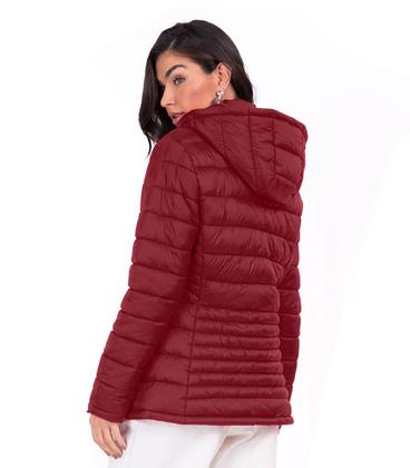 Imagem de Jaqueta de Microfibra Feminina com Capuz Endless Vermelho