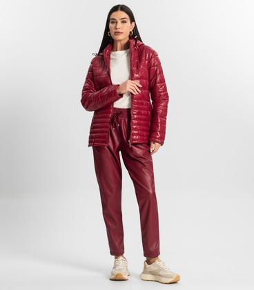 Imagem de Jaqueta de Microfibra Feminina com Capuz Endless Vermelho