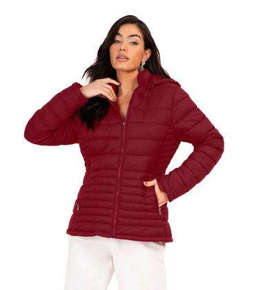 Imagem de Jaqueta de Microfibra Feminina com Capuz Endless Vermelho