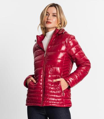 Imagem de Jaqueta de Microfibra Feminina com Capuz Endless Vermelho