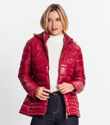 Imagem de Jaqueta de Microfibra Feminina com Capuz Endless Vermelho
