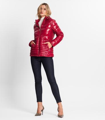 Imagem de Jaqueta de Microfibra Feminina com Capuz Endless Vermelho