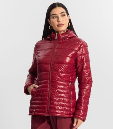 Imagem de Jaqueta de Microfibra Feminina com Capuz Endless Vermelho