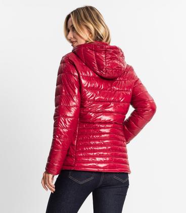 Imagem de Jaqueta de Microfibra Feminina com Capuz Endless Vermelho